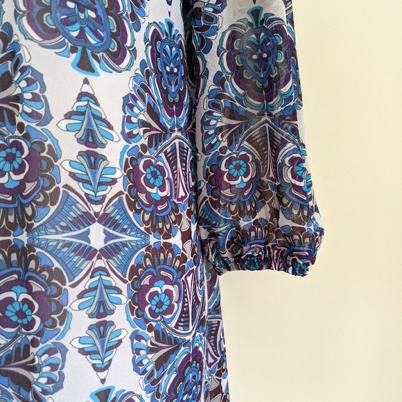 EVA MENDES Lightweight Sabrina Patterned Dress, S - Picture 13 of 13